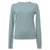 Theory Crewneck Regal Sweater In Light Blue Wool In Blue