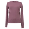 Theory Crewneck Regal Sweater In Pink Wool In Pink