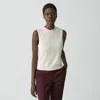 Theory Crewneck Shell Top In Cashmere In White