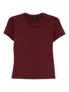 Theory Womens Grenache Tiny Round-neck Pima-cotton Jersey T-shirt In Brown
