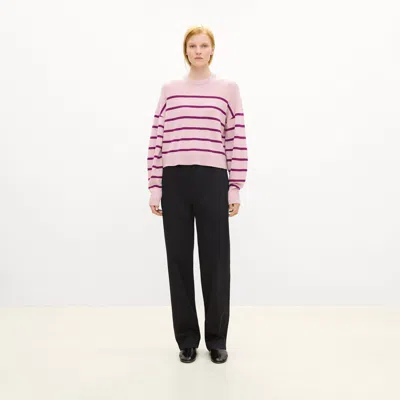 Theory Crewneck Sweater In Cashmere In Pink
