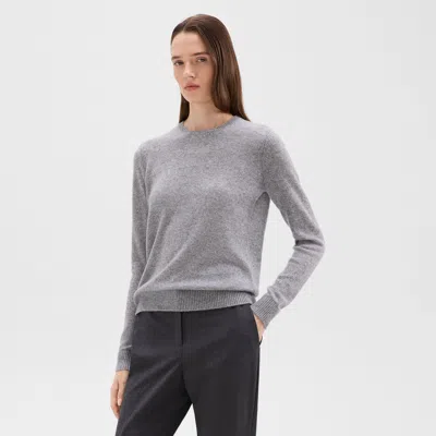 Theory Easy Cashmere Sweater In Husky Pale Grey