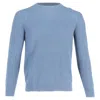 Theory Crewneck Sweater In Light Blue Wool In Blue