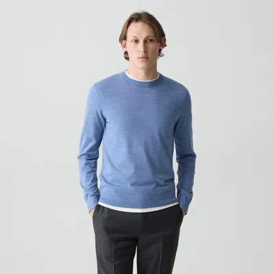 Theory Crewneck Sweater In Regal Wool In Blue