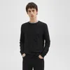 Theory Crewneck Sweater In Regal Wool In Black