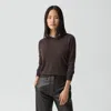 Theory Crewneck Sweater In Regal Wool In Brown