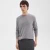 Theory Crewneck Sweater In Regal Wool In Cool Heather Grey