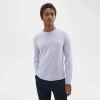 Theory Crewneck Sweater In Regal Wool In Ice