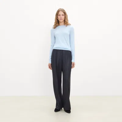Theory Crewneck Sweater In Regal Wool In Blue