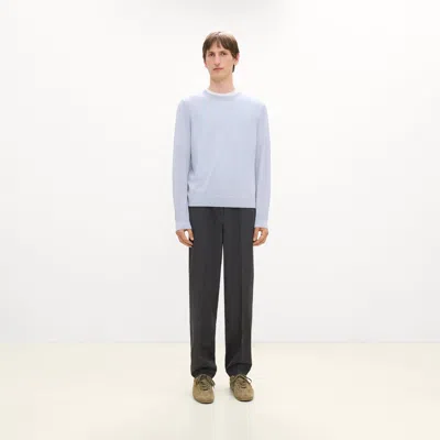 Theory Crewneck Sweater In Regal Wool In New Pearl Blue