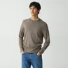 Theory Crewneck Sweater In Regal Wool In New Walnut Melange