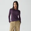 Theory Crewneck Sweater In Regal Wool In Purple