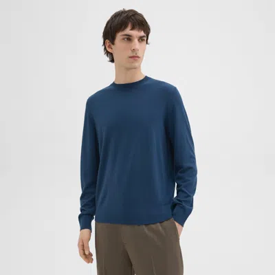 Theory Crewneck Sweater In Regal Wool In Twilight