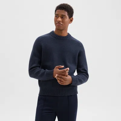Theory Crewneck Sweater In Wool-cashmere In Baltic Melange