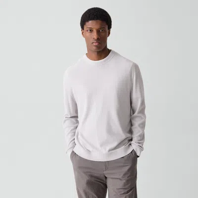 Theory Crewneck Sweatshirt In Silk-cotton In Neutral