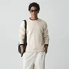 Theory Crewneck Sweatshirt In Wool Bilen In Neutral