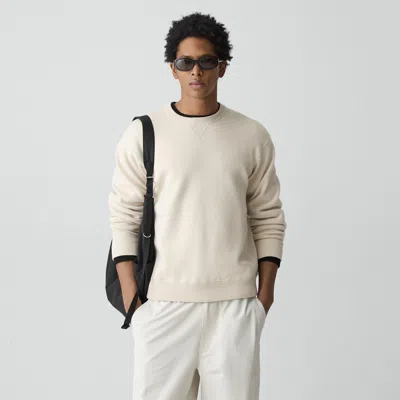 Theory Crewneck Sweatshirt In Wool Bilen In Neutral