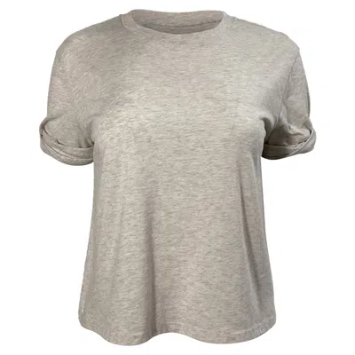 Theory Crewneck T-shirt In Grey Cotton In Gray