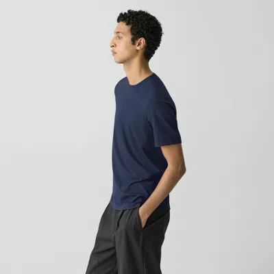 Theory Crewneck Tee In Perform Jersey In Animal Print