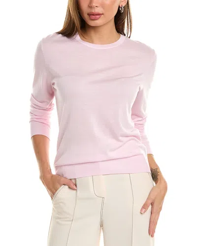 Theory Crewneck Wool-blend Sweater In Pink