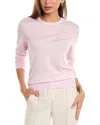 Theory Crewneck Wool-blend Sweater In Pink