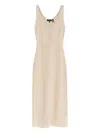Theory Open Stitch Sleeveless Maxi Dress In Neutral