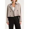 Theory Crop Admiral Jacket In Gray