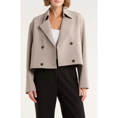 Theory Crop Admiral Jacket In Gray