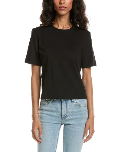 Theory Crop Boyfriend T-shirt In Black