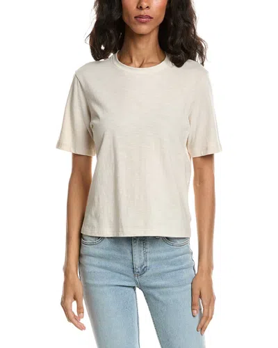 Theory Crop Boyfriend T-shirt In Neutral
