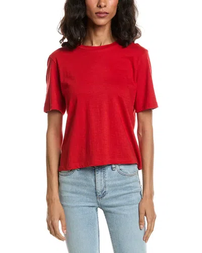 Theory Crop Boyfriend T-shirt In Brown
