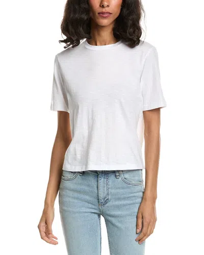 Theory Crop Boyfriend T-shirt In White