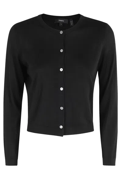 Theory Crop Cardi S Regal M In Black