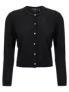 Theory Cropped Fitted Cardigan With Central Button Closure