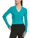 Theory Crop Cardigan In Green