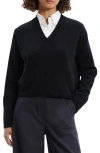 Theory Easy Pullover Cashmere Sweater In Black