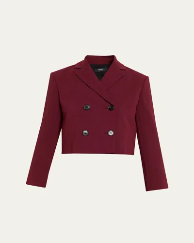 THEORY CROP DOUBLE-BREASTED JACKET