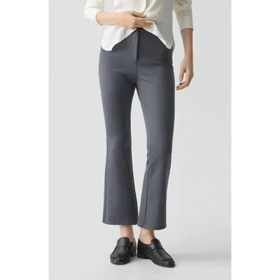 Theory Crop Kick Flare Pants In Green