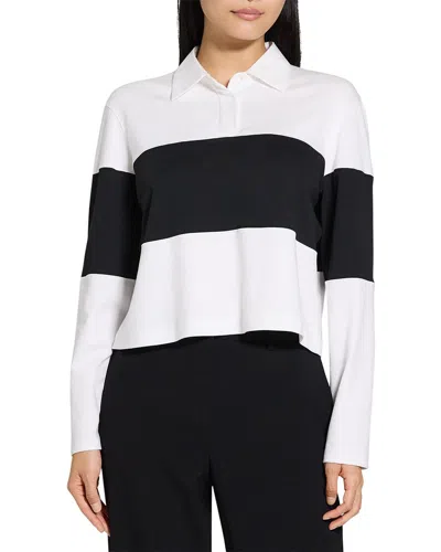 Theory Crop Rugby Top In White