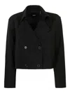 Theory Crop Trench Admir Clothing In Black