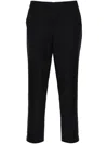 Theory Tech Knit Slim-fit Trousers In Navy Blue Polyester In Blue
