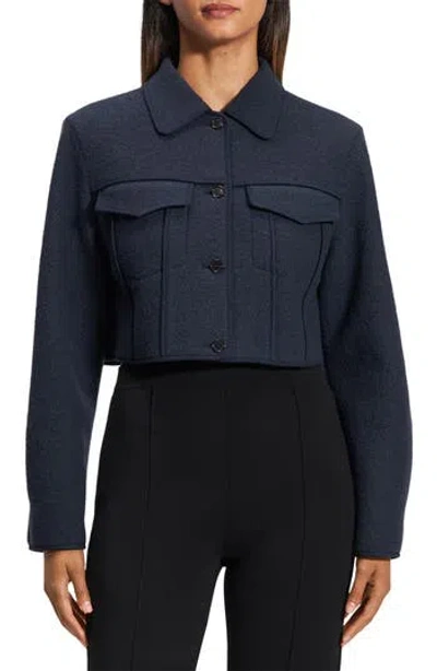 Theory Crop Wool Bouclé Jacket