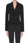 Theory Cropped Crepè Trench In Black