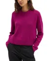 Theory Cropped Sweater In Cashmere In Red