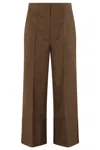 Theory Cropped Cuffed City Pants In Brown