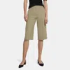 Theory Cropped Culotte In Stretch Wool In Soft Sage