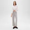 Theory Cropped Flare Pant In Crepe Knit In Platinum