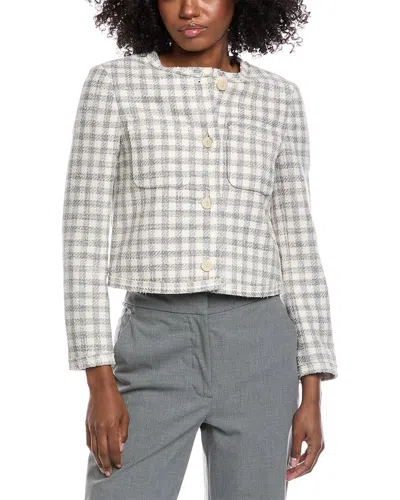 THEORY THEORY CROPPED GINGHAM JACKET