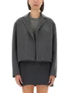 Theory Cropped Jacket In Gray