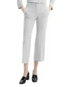 Theory Cropped Kick Flare Pants In Light Grey Melange